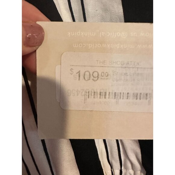 MINKPINK Collection Striped Linen-Blend Jumpsuit – Size S – NWT - Picture 3 of 10